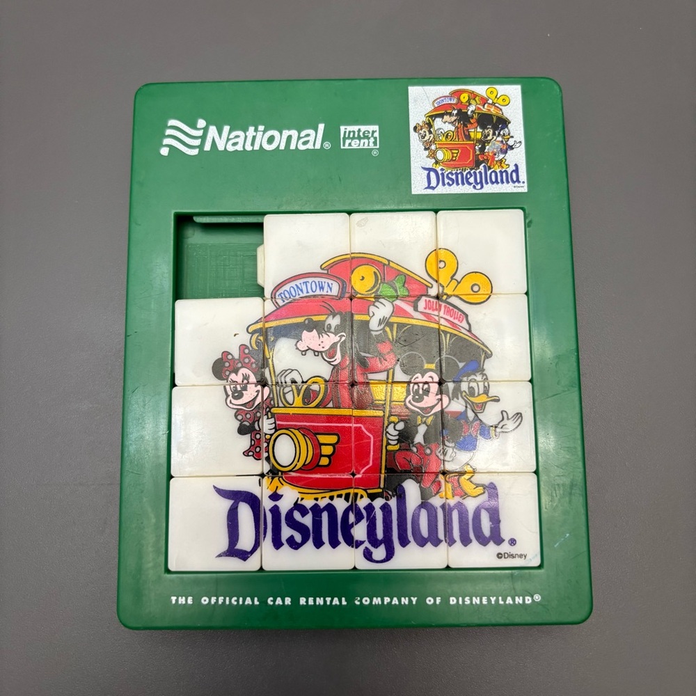 SLIDE Disney Vintage Disneyland Plastic Puzzle Advertising National Car Rental
